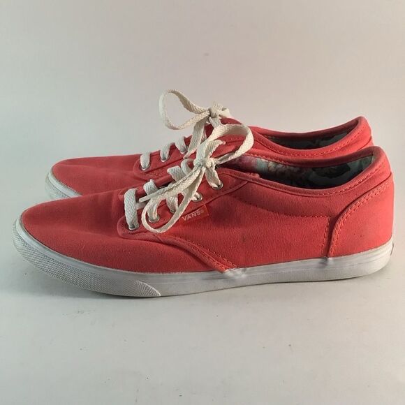 Vans off the wall womens lace up shoes skate sneakers red size 8.5 TB4R - Picture 3 of 9